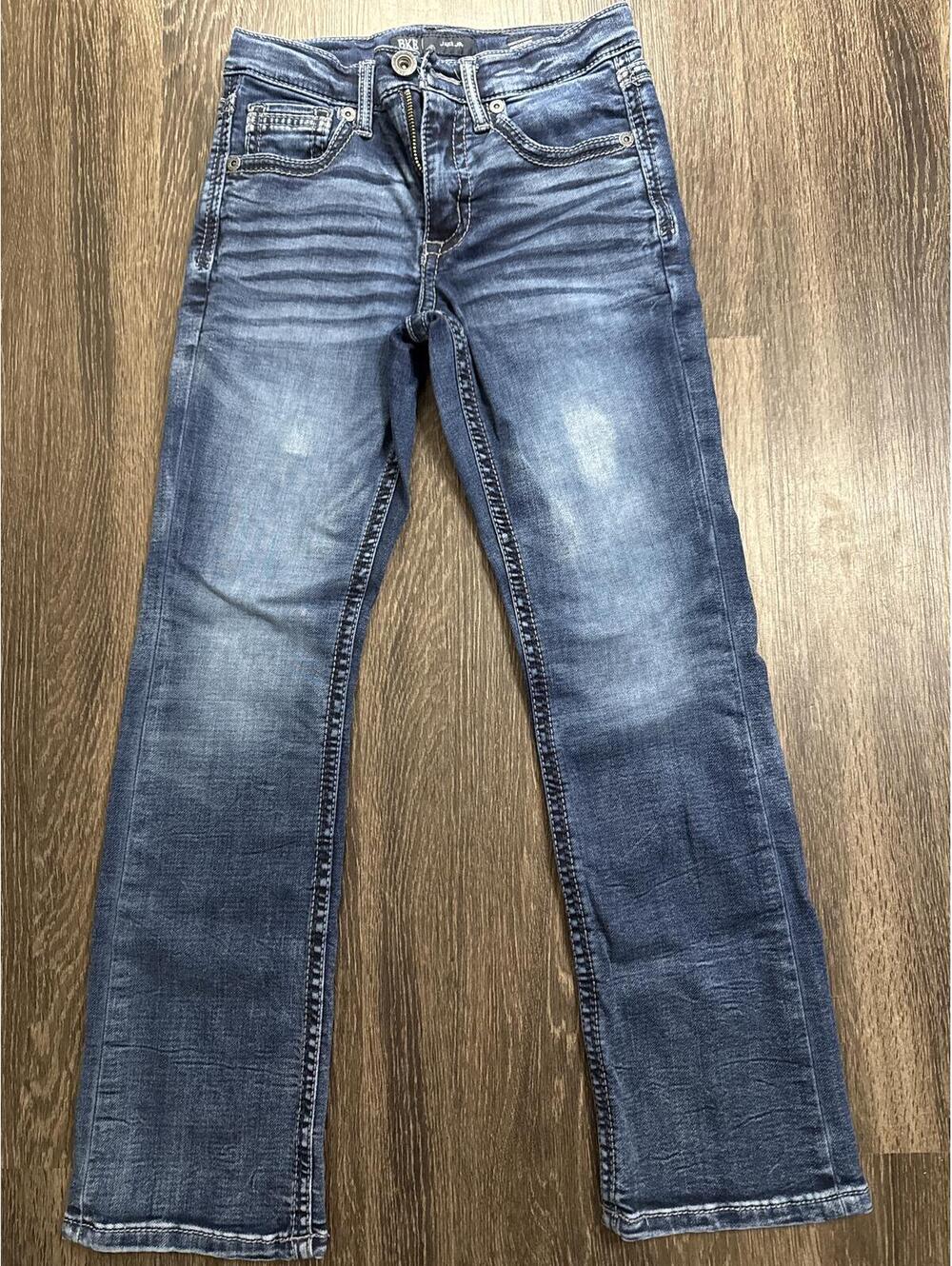 BKE Jake Jr Boys 12 Regular Distressed Blue Jeans